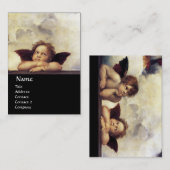 ANGELS Winged Cherubs, zwart Visitekaartje (Voorkant / Achterkant)