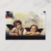 ANGELS Winged Cherubs, zwart Visitekaartje (Achterkant)