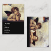 ANGELS Winged Cherubs, zwart Visitekaartje (Voorkant / Achterkant)