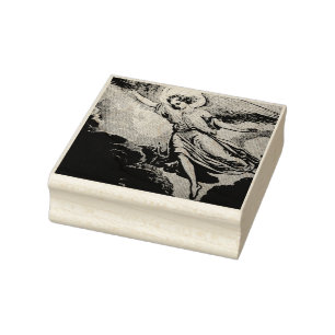 ANGELS Wood Art Stamp Rubberstempel