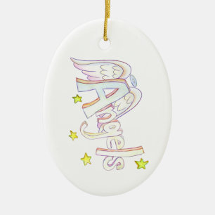 Angels Word Art Personnalisé Pendentif Ornements