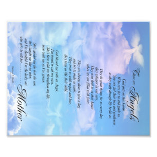 Angels zijn Mothers Poem Foto Afdruk
