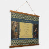 Angelus Gebed met engel Gabriël en Maria Hangend Wandkleed (Gebogen)