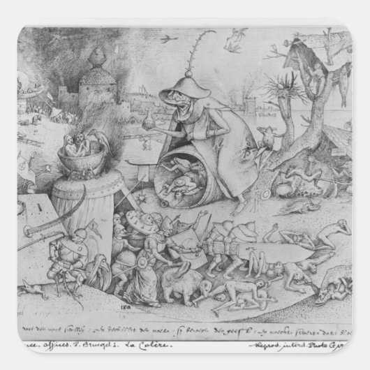 Anger, 1557 vierkante sticker (Voorkant)