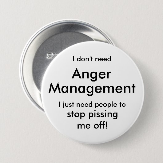 Anger Management Button (Voorkant /achterkant)