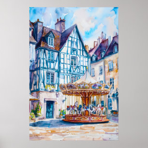 Angers Watercolor Reis National Ski Park Poster