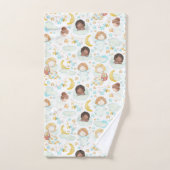 Anges adorables et étoiles Aquarelle Art (Serviette à main)