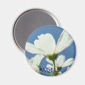 Anges ! Aimant aux fleurs de marguerite blanche av (Recto/Verso)