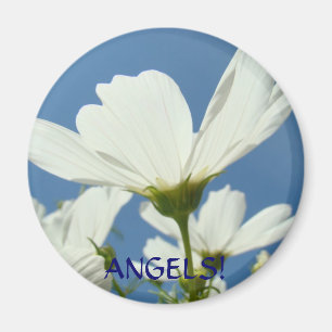 Anges ! Aimant aux fleurs de marguerite blanche av
