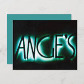 ANGE'S ANGELS PARTY INVITATION INVITE ANGE ANGEL KAART (Voorkant / Achterkant)