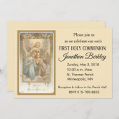 Anges célestes Première Communion Invitations (Devant / Derrière)