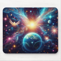 Anges célestes sur un tapis de souris