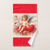 Anges Chérubins Rouges et Blancs  (Serviette à main)