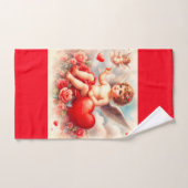 Anges Chérubins Rouges et Blancs  (Serviette à main)