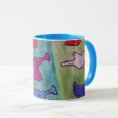 Anges de Noël Avec Trumpets Mug (Devant droit)