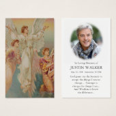 Anges de perte funéraire Prière commémorative Cart (Devant & derrière)