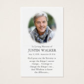 Anges de perte funéraire Prière commémorative Cart (Dos)