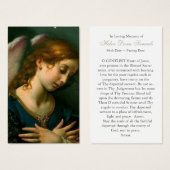 Anges de perte funéraire Prière commémorative Cart (Devant & derrière)