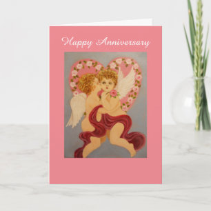 anges de style victorien, carte d'anniversaire