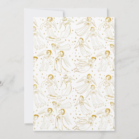 Anges d'or de la première communion Invitation (Dos)