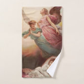 Anges gardiens avec enfant (Serviette à main)