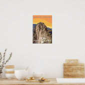 Anges Landing Zion National Park Affiche de voyage (Cuisine)