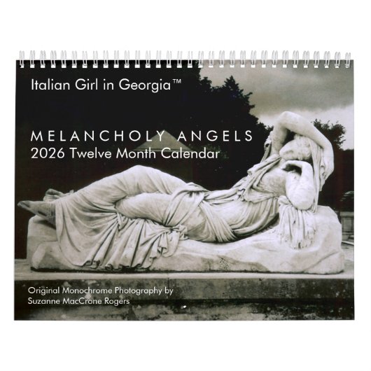 Anges mélancoliques - Calendrier 2026 de 12 mois (Protection)