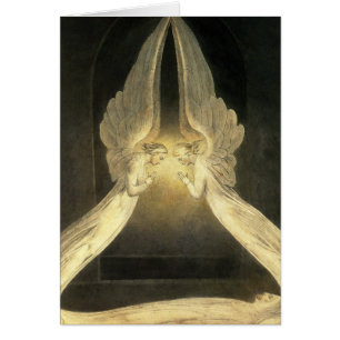 Anges vintage planant au-dessus de Jésus-Christ