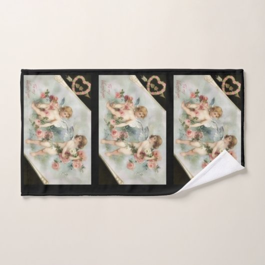 Anges vintages de Valentine (Serviette à main)