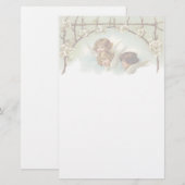 Anges vintages et papeterie de fleurs (Devant / Derrière)