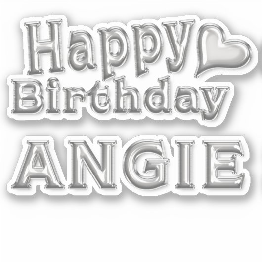 Angie Happy Birthday Autocollants (Devant)