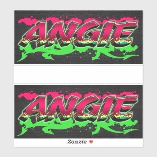 Angie Vorname Name Graffiti Aufkleber Sticker (Vel)