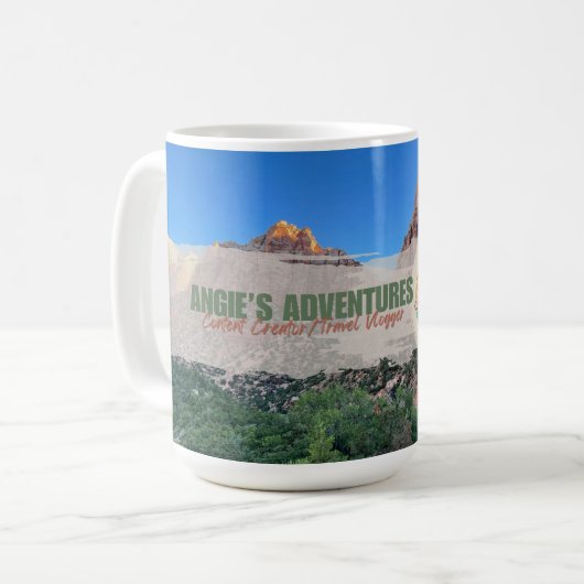 Angie's Adventures Branded Coffee Mug (Devant gauche)