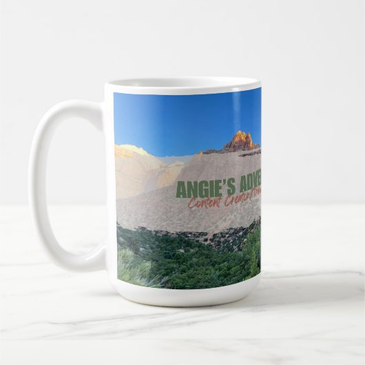 Angie's Adventures Branded Coffee Mug (Gauche)