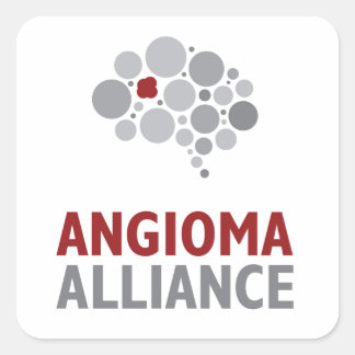 Angioma Alliance Logo Gear Vierkante Sticker