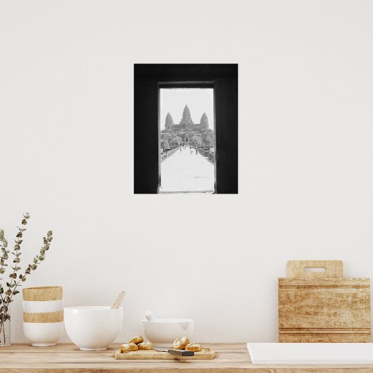 Angkor Cambodia, Angkor Wat Doorway Uitzicht Poster (Keuken)