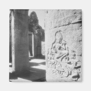 Angkor Cambodja, Apsara Beeldhouwwerk De Bayon 2 Magneet
