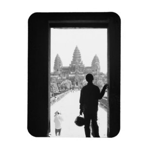 Angkor Cambodja, Deur en persoon Angkor Wat Magneet