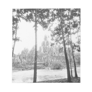 Angkor Cambodja, Uitzicht op de Bayon Notitieblok