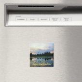 Angkor Vat Silhouette Couleurs Magnet (In Situ (Lave-vaisselle))