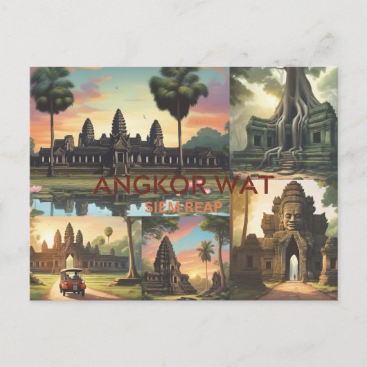 Angkor Wat briefkaart (Voorkant)