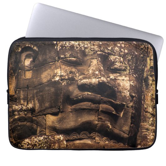Angkor Wat Buddha Totem Laptop Sleeve (Voorkant)