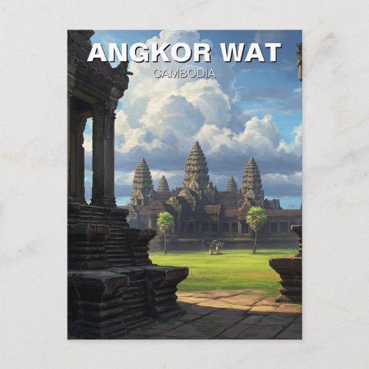 Angkor Wat Cambodia Briefkaart (Voorkant)