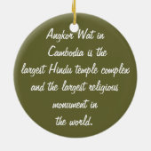 Angkor Wat Cambodia Keramisch Ornament (Achterkant)