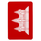 Angkor Wat Cambodian / Khmer Flag Magneet (Verticaal)