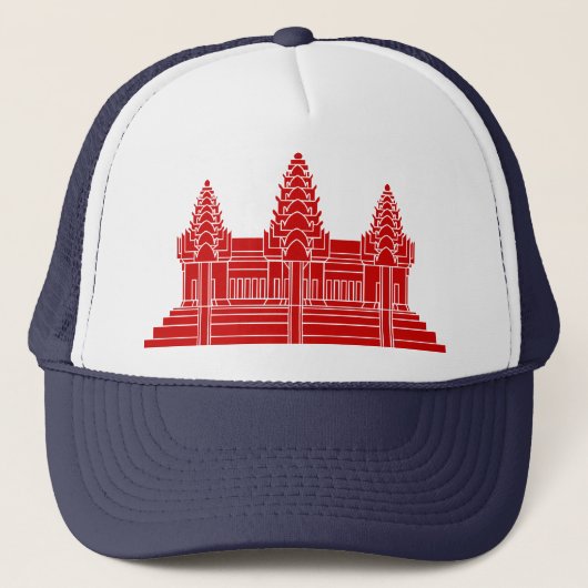 Angkor Wat Cambodian / Khmer Flag Trucker Pet (Voorkant)