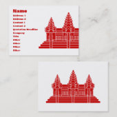 Angkor Wat Cambodian / Khmer Flag Visitekaartje (Voorkant / Achterkant)