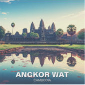 Angkor Wat Cambodja bij zonsopgang Sticker (Voorkant)