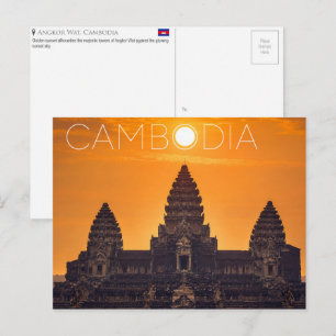 Angkor Wat, Cambodja Reisansichtkaart Briefkaart