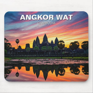 Angkor Wat Cambodja Zonsondergang Muismat